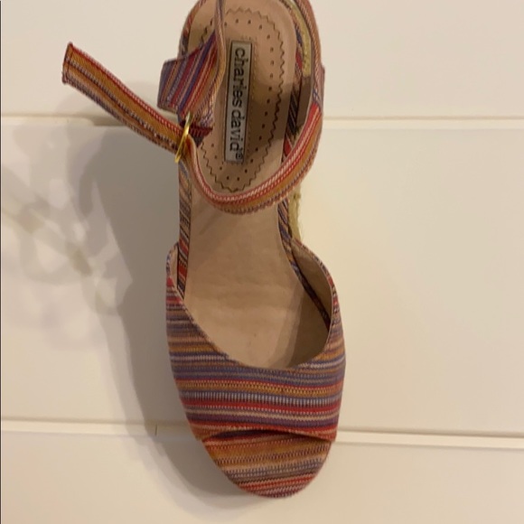 Striped multicolor wedges - Picture 2 of 4